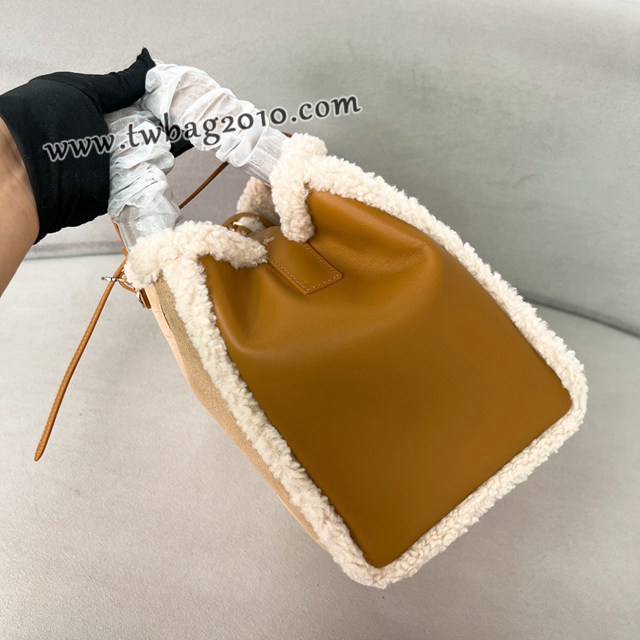 Dior专柜新款迪奥顶级原单Toujours系列中号M2821麂皮毛绒托特手提包 djfk1187